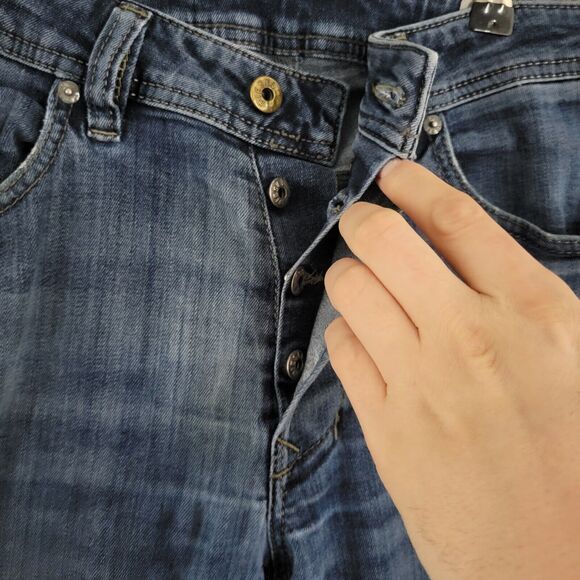 DIESEL SAFADO Slim Straight Button Fly Denim Blue Jeans SIZE 32x32 ACTUAL 33x32 - Picture 5 of 15